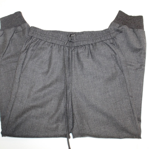 J. Crew Drawstring Comfort Wool Blend Jogger Pants Charcoal Gray Women's Size 00 - Picture 2 of 7